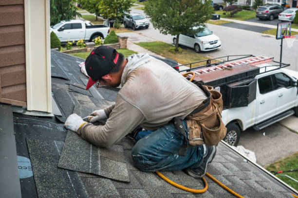 Professional Flat Roof Repair technician working in Gibsland, LA